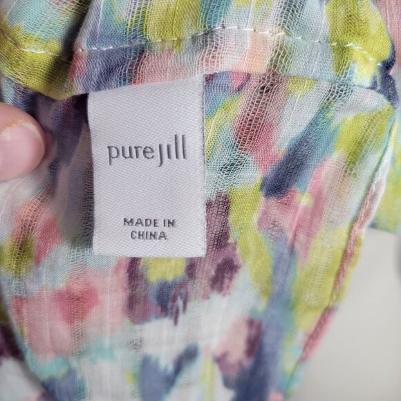 Colorful Pure Jill Cotton Classic Elegant Pastel Spring Abstract Infinity Scarf - Picture 3 of 4